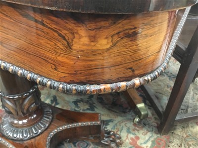 Lot 1523 - William IV rosewood card table