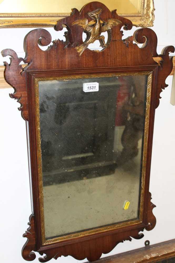 Lot 1531 - 18th century style fret carved wall mirror