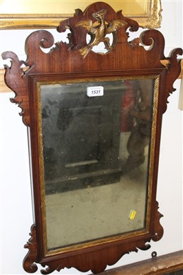 Lot 1531 - 18th century style fret carved wall mirror