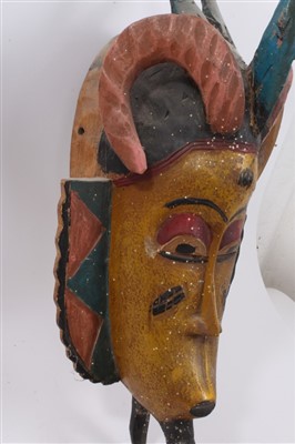 Lot 874 - Three tribal masks, Sudan and others