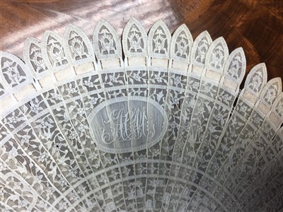 Lot 872 - Chinese carved canton fan