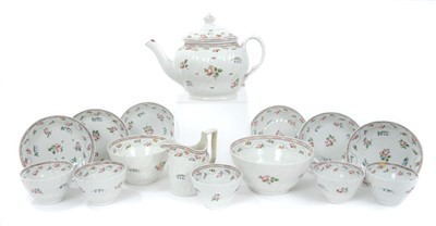 Lot 136 - 18th century New hall-type teaware