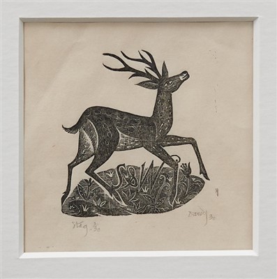 Lot 1177 - David Jones wood cut engraving