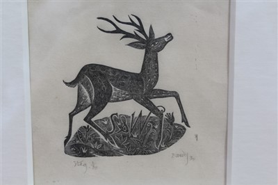 Lot 1177 - David Jones wood cut engraving