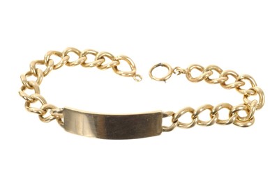 Lot 677 - Tiffany 14ct gold Identity bracelet