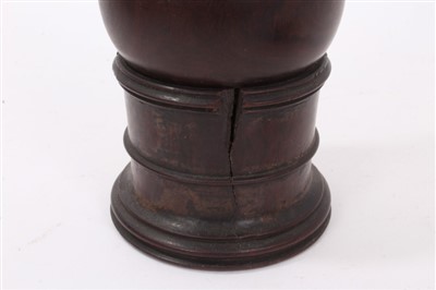 Lot 831 - 18th century lignum vitae pepper grinder