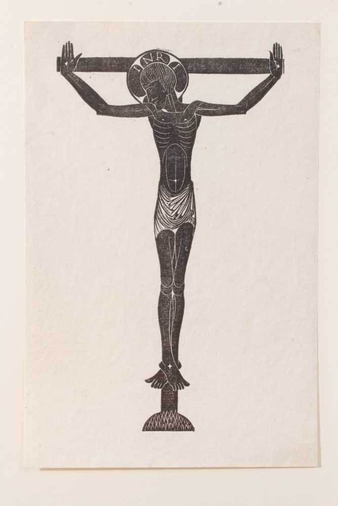 Lot 1133 - Eric Gill (1882-1940) wood engraving, The Symbol of Christ crucified, 1915, (Skelton P46), image approximately 14.5 x 8.2cm