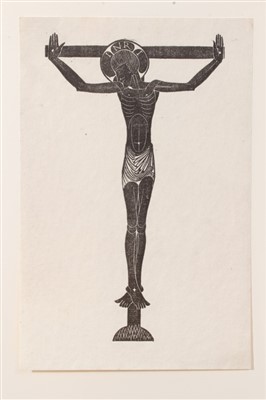 Lot 1133 - Eric Gill (1882-1940) wood engraving, The Symbol of Christ crucified, 1915, (Skelton P46), image approximately 14.5 x 8.2cm