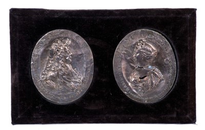 Lot 76 - Rare pair of William & Mary period silver retainer badges