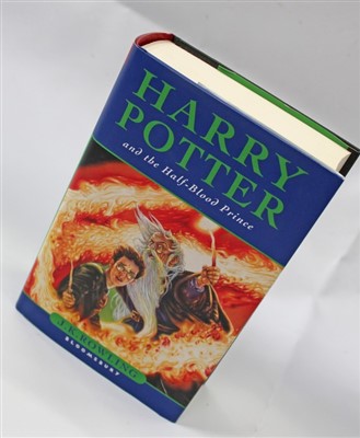 Lot 2404 - Book - Harry Potter and the Half-Blood Prince, 1st Edition, signed by J. K. Rowling, ‘Harry Potter hopes you will enjoy reading this book! With kind regards J. K. Rowling, with dust cover