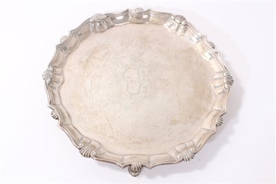 Lot 347 - George II silver salver