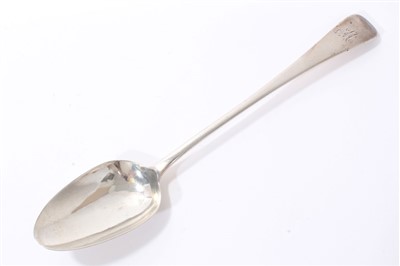 Lot 349 - George III silver Old English pattern basting spoon