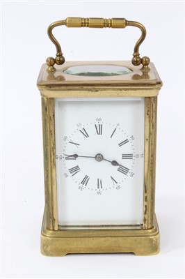 Lot 1285 - Late 19th / early 20th century carriage clock