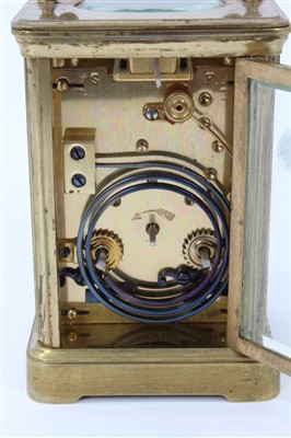 Lot 1285 - Late 19th / early 20th century carriage clock