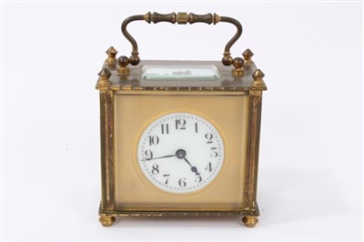 Lot 1286 - Early 20th century dwarf carriage clock