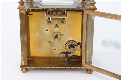 Lot 1286 - Early 20th century dwarf carriage clock