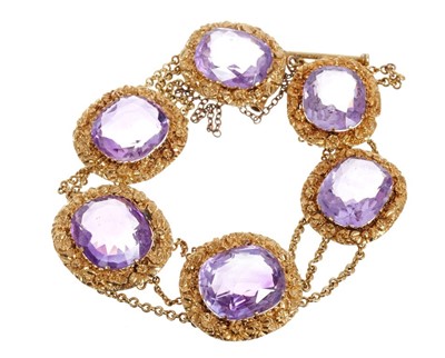 Lot 681 - Regency amethyst bracelet