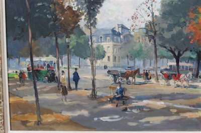 Lot 1105 - Constantin Kluge (1912-2003) oil on canvas - Le Rond Point, signed, in carved wood frame, 60cm x 90cm Provenance: Frost & Reed