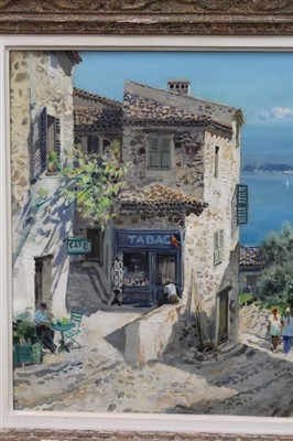 Lot 1100 - Gabriel Deschamps (b.1919) oil on canvas - The French Riviera, Cap d’Ail, signed, in carved wood frame, 50.5cm x 61.5cm