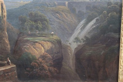 Lot 1156 - Attributed to Franz Knebel II oil on canvas - The Falls at Tivoli