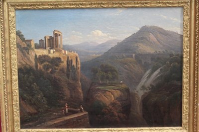 Lot 1156 - Attributed to Franz Knebel II oil on canvas - The Falls at Tivoli