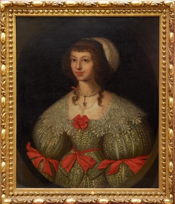 Lot 1157 - Cornelius Johnson oil on canvas - portrait of Lady Sophia Talbot