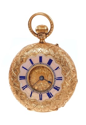 Lot 749 - Good quality Victorian 18ct gold half hunter pocket watch, by Thomas Russell, Liverpool