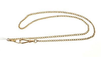 Lot 595 - Gold fancy link watch chain