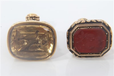 Lot 598 - Four 19th century seals and a signet ring