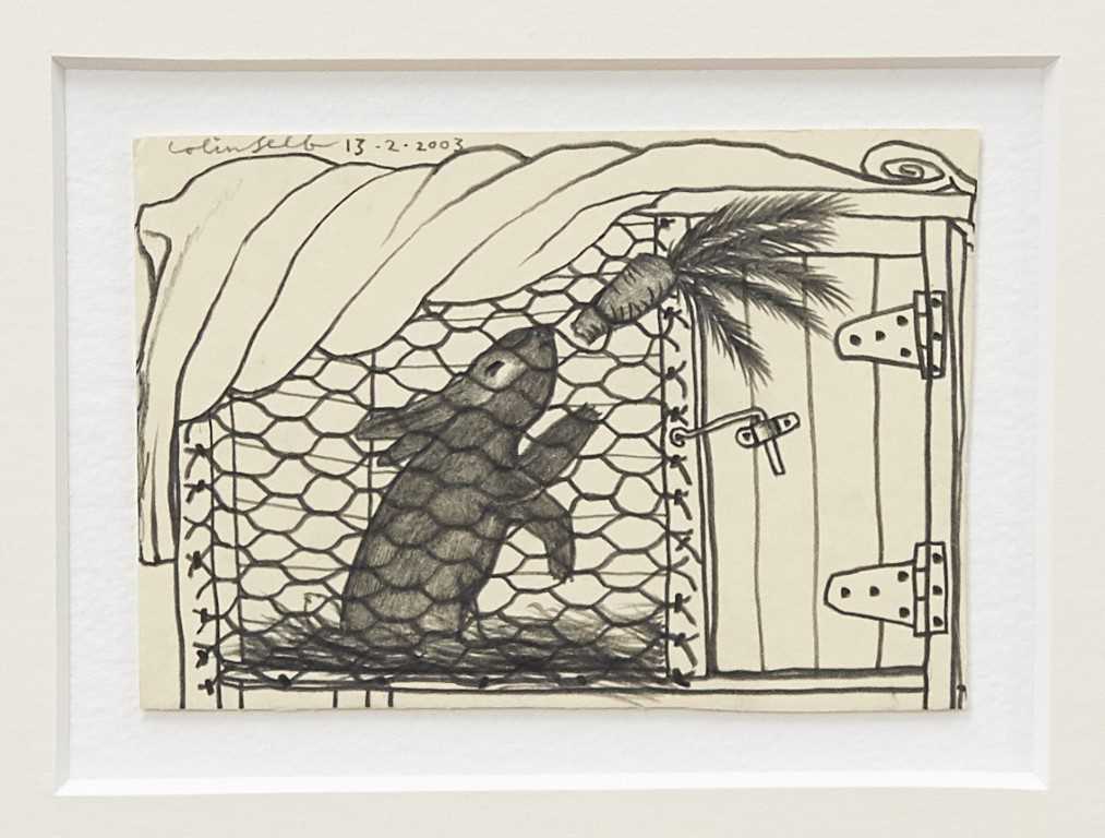 Lot 1299 - *Colin Self (b. 1941) Black rabbit, pencil, signed and dated 2003
