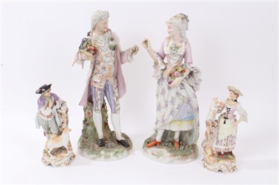 Lot 229 - Two pairs Continental figures
