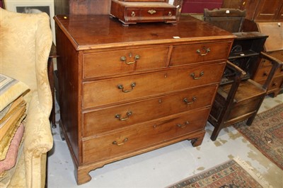 Lot 1561 - George III mahogany chest of drawers with two short and three long drawers