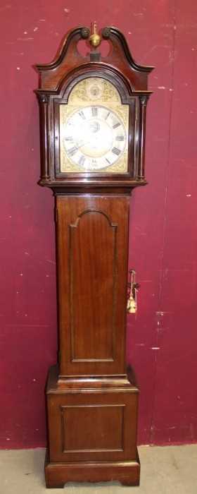 Lot 1299 - Late 19th / early 20th century longcase clock, eight day spring-driven Westminster chiming movement