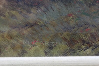 Lot 1307 - M. Martina, late 19th century watercolour and gauche - an Italian Bay, signed, in glazed frame