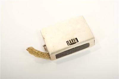 Lot 212 - Edwardian silver tinder box of rectangular form