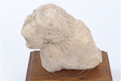 Lot 987 - Early Indian carved stone temple dog possibly Gandhara