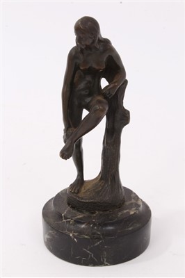 Lot 891 - Art Nouveau bronze nude