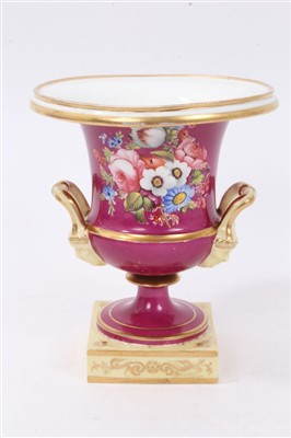 Lot 232 - Early 19th century English campana-shaped vase - probably Staffordshire, 16cm