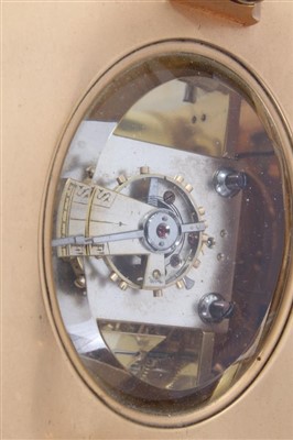 Lot 1254 - Late 19th / early 20th century carriage clock with French eight day movement and lever escapement