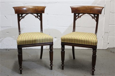 Lot 1503 - Pair of Regency mahogany dining chairs