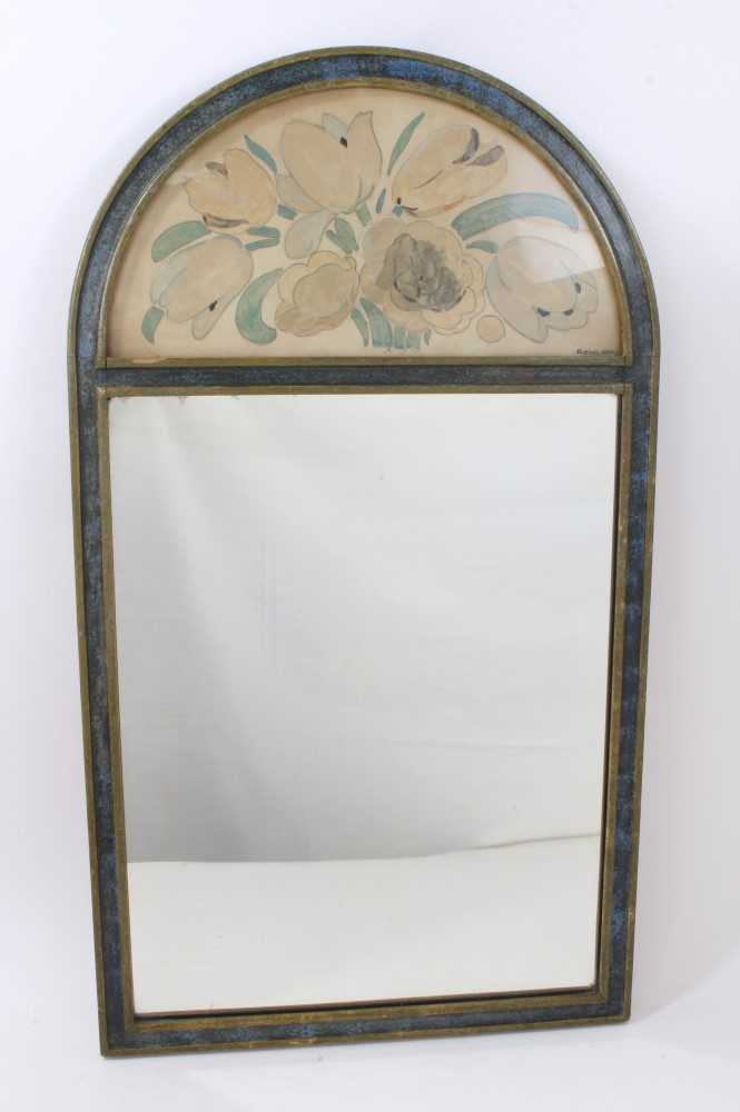 Lot 835 - Omega style painted wall mirror