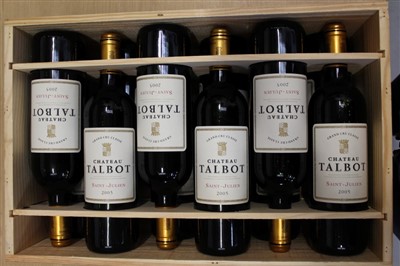 Lot 783 - Wine - twelve bottles, Chateau Talbot Saint-Julien 2005, in owc