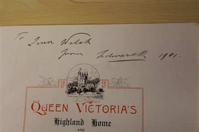 Lot 113 - HM King Edward VII - signed and inscribed book - Queen Victoria’s Highland Home and Vicinity