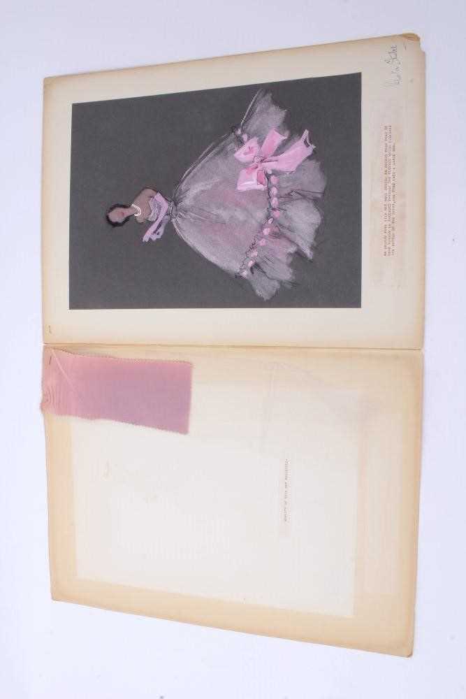 Lot 114 - HRH The Princess Margaret - dress design by Victor Stiebel (1907-1976), pastel and gouache