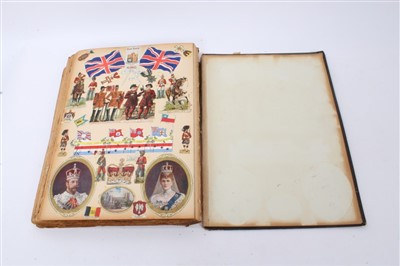 Lot 118 - Fine Edwardian and later scrap album belonging to Lady Curzon, 37cm x 27cm