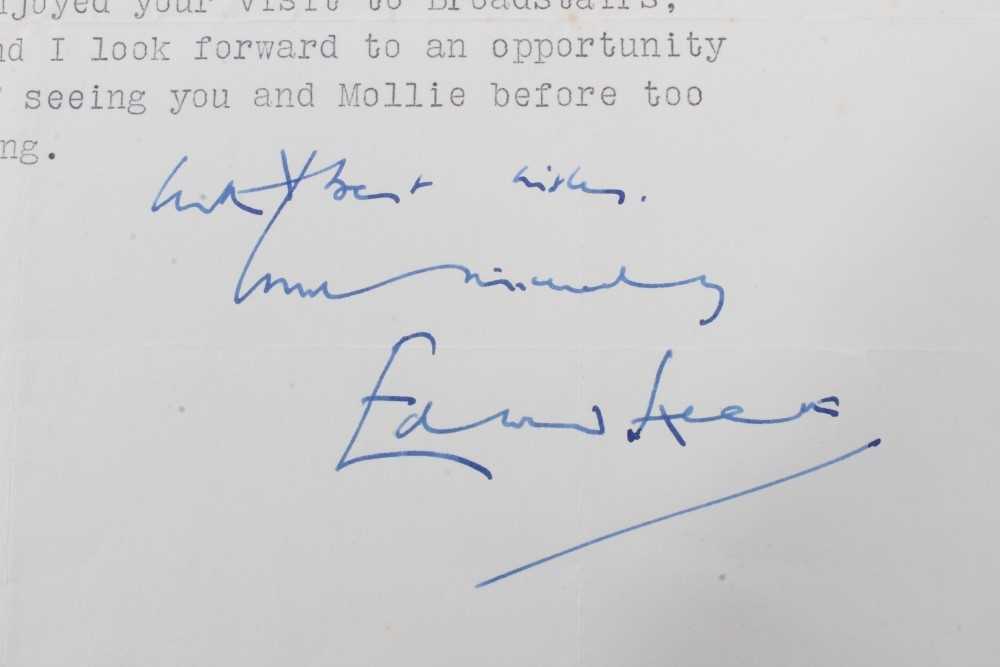 Lot 370 - Edward Heath letter