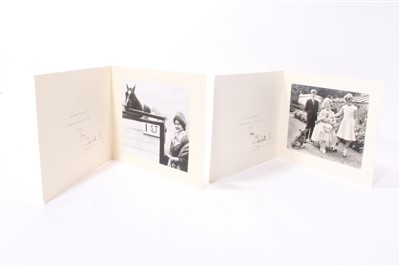 Lot 149 - Queen Mother 1961 & 1964 Christmas cards (2)