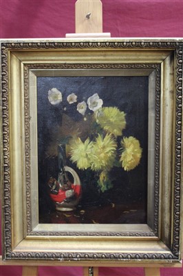 Lot 1290 - Circle of Herbert Davis Richter oil on canvas - still life