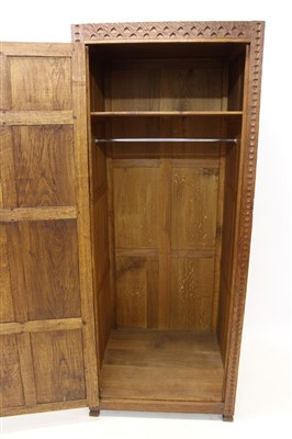 Lot 1552 - Gnome man oak wardrobe