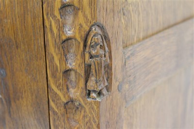 Lot 1552 - Gnome man oak wardrobe